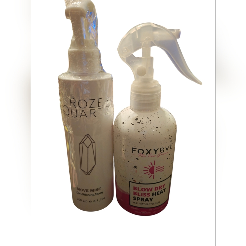 ROSE + QUARTZ Move Conditioning Mist And Foxy Bae Blow Dry Bliss Heat Spray